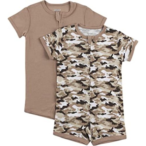 Hanes Baby Ultimate Zippin Short Sleeve Romper (2 Pack)