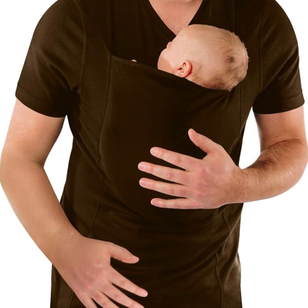 Mens Dad Shirts Baby Carrier Shirt Short Sleeve New Dad Gifts T-Shirt