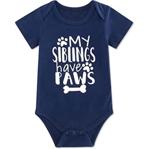Funnycokid Baby Boys Girls Bodysuit Funny Newborn Romper Short Sleeve Infant Neutral Outfits Jumpsuit 0-12 Months