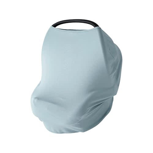 PurComfy Baby Car Seat Cover, Supersoft Bamboo Viscose Carseat Cover for Infant Boys & Girls, Breathable Multi-Use Breastfeeding Covers, Canopy for Carrier, Stroller, Shopping Cart & High Chair