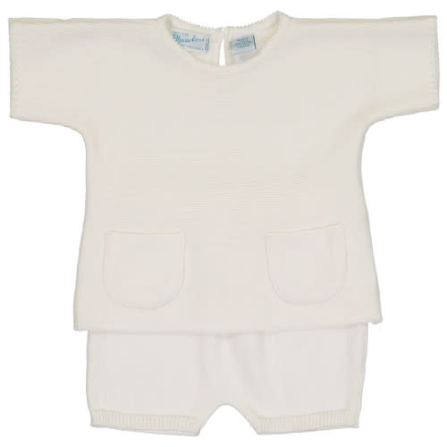 Ivory Knitted Baby Outfit I 6M