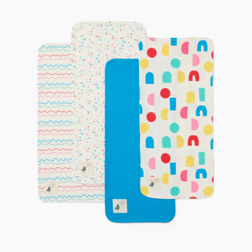 Small Story Burp Cloth (4 Pack) - Bright Blocks, Os