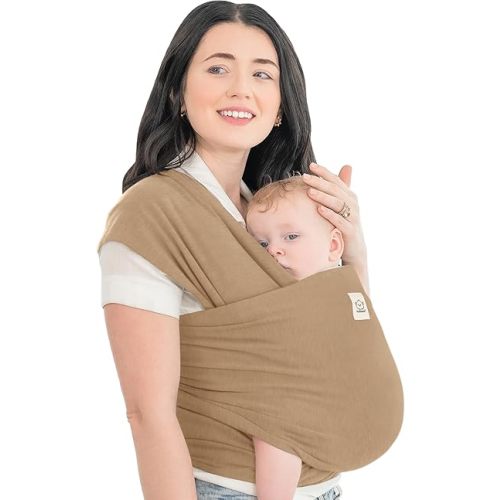 KeaBabies Baby Wraps Carrier - All in 1 Original Baby Sling Carrier, Easy to Wear, Hands Free Baby Carrier Newborn to Toddler, Breathable, Lightweight Infant Baby Carrier Wrap (Warm Hearth)