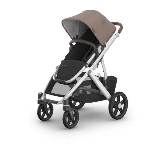 Uppababy Vista V3 Stroller Theo - Dark Taupe | Silver Frame | Chestnut Leather