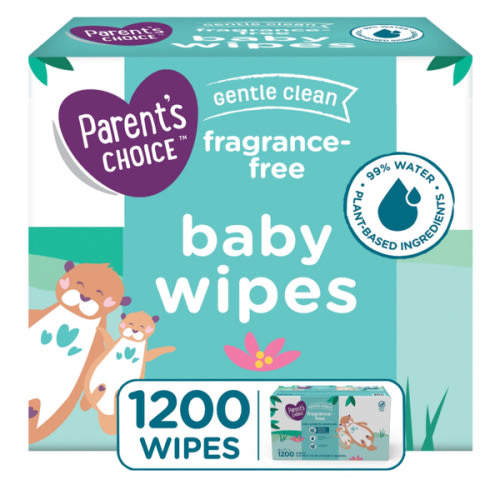 Parent's Choice Fragrance Free Baby Wipes, 12 Flip-Top Packs (1200 Total Wipes) - Parent's Choice Fragrance Free Baby Wipes, 12 Flip-Top Packs (1200 Total Wipes)