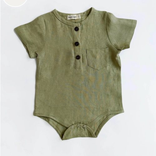 Arlo Linen Dress Shirt – Olive and Cradle