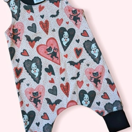 3-6M  Baby Romper  Spooky Valentine - Etsy