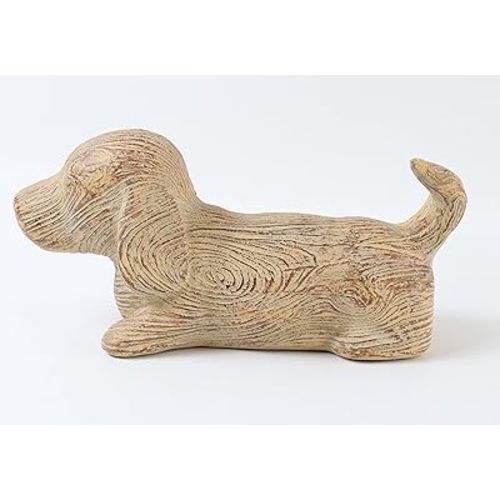 Hymmah Dog Home Decor Statue Rustic Home Decorations for Living Room, Boho Sculpture Resin Animal Collectible Figurines for Indoor Decor