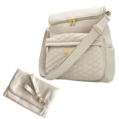 Deluxe Faux Leather Baby Diaper Bag | Multi-functional & Stylish – Bellaboo USA