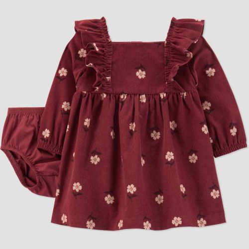 Carter's Just One You® Baby Girls' 2pc Floral Dress - Maroon