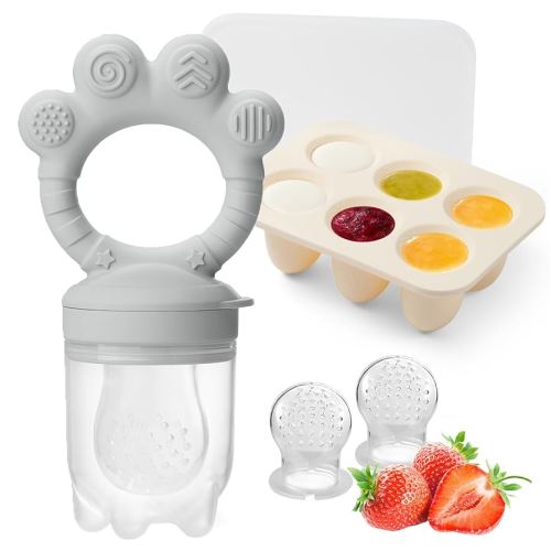 Baby Fruit Feeder with Popsicle Mold, Teethers Teething Toys for Babies Self-Feeding for Baby Essentials Newborn Toys 3+months Baby Gifts.