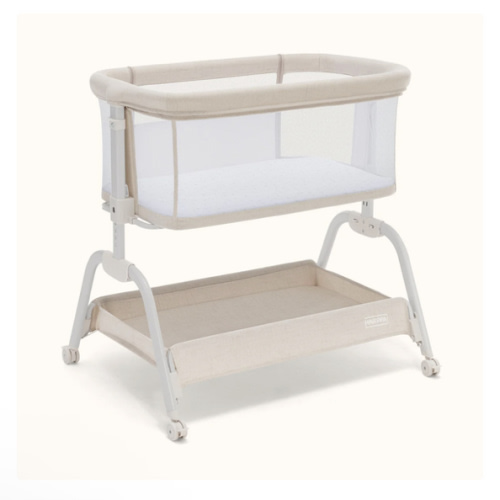 HARPPA Cuddly Lite | 2-in-1 Baby Bassinet & Bedside Sleeper for Newborns with Mattress for Reflux | Attaches to Bed, Adjustable Heights, Non-Toxic & CPSC Certified | Sturdy Frame, Portable Wheels, Tool-Free Setup, Perfect for Newborns, Infants, Small Spac