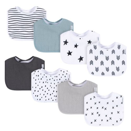Gerber Baby Neutral 8-Pack Bibs, Multi, One Size