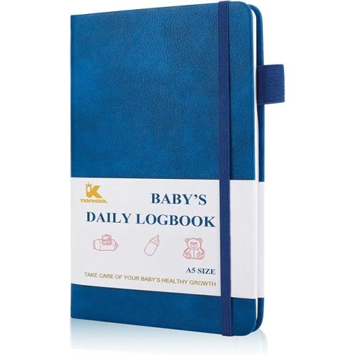 Baby's Daily Care Planner - A5 Newborn Baby Log Book for Tracking Daily Routine, 152 Easy-to-Use Pages to Monitor Nursing, Sleep, Feeding, Diapers, Pumping, and More - Marine Blue