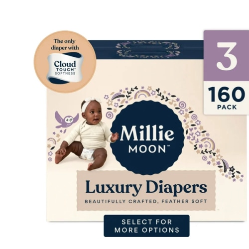 (Paquete de 2) Pañales de Lujo Millie Moon, Talla 3, 80 Unidades (Seleccione para Ver Más Opciones)