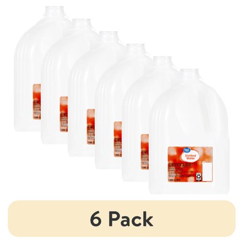 (6 pack) Great Value Distilled Water, 1 Gallon Jug