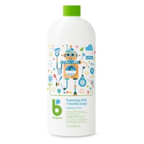 Babyganics Dish & Bottle Soap Refill Fragrance Free - 32 Fl Oz
