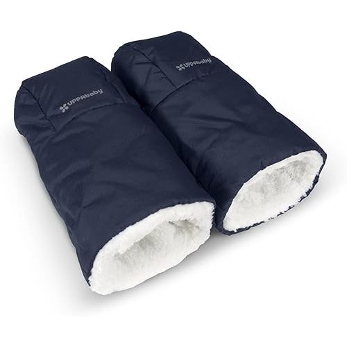 UPPAbaby CozyHandmuff/Easily Attaches to Stroller Handlebars/Ultra-Plush, Weather-Proof Hand Protection/Noa (Navy)