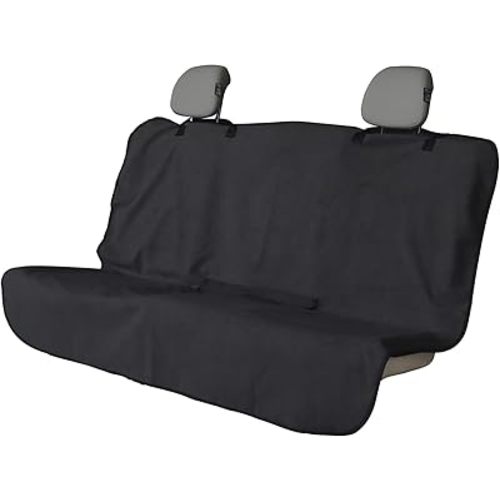 Back Seat Cover for Car Trucks Van SUV,Waterproof Rear Bench Towel Seat Covers for Dogs and Kids,Automotive Backseat Protector (Black)