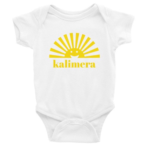 Kalimera &quot;Good Morning&quot; Infant Bodysuit -- Greek Baby