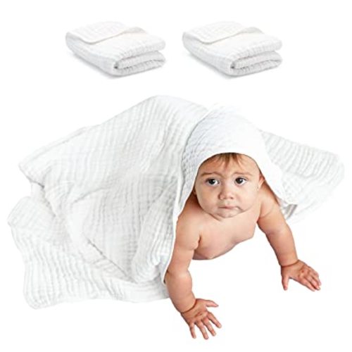 4pcs Baby Muslin Cloth For Feeding, Burping, Sweat Absorbing, And Spitting  Up, Multi-functional Towel