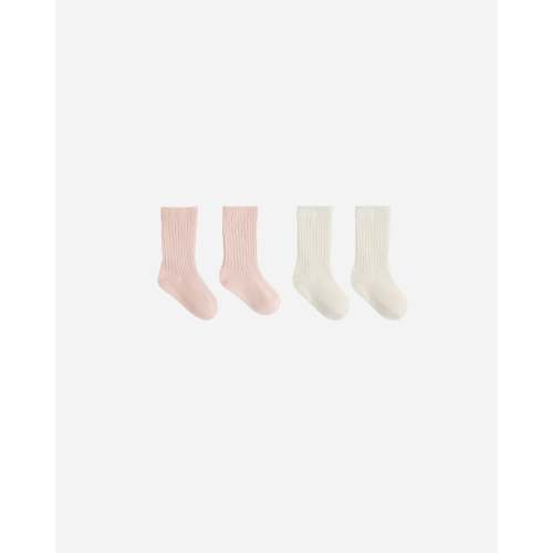 Socks Set || Natural, Rose – Quincy Mae