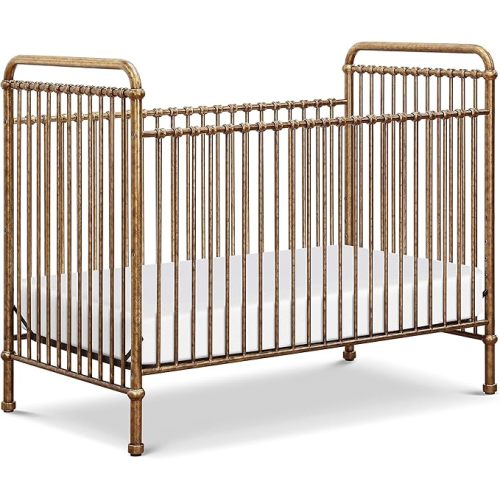 Namesake Abigail 3-in-1 Convertible Baby Crib (Gold) - GREENGUARD Gold Certified - Convertible Crib to Toddler Bed and Daybed - Baby Bed w/ 4 Adjustable Heights - Vintage Baby Crib Convertible