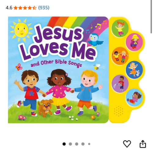 Jesus Loves Me & Other Bible Songs - Christian Sound Book for Toddlers | Interactive Board Book w/ 6 Songs & Lyrics | Faith-Based Learning