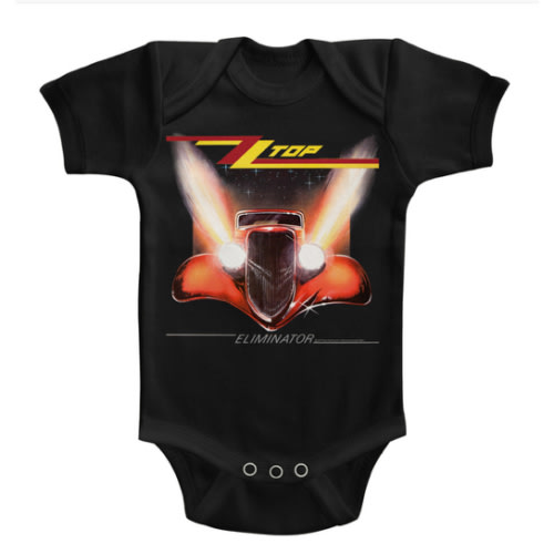 ZZ Top Eliminator Cover Black Baby Onesie T-Shirt