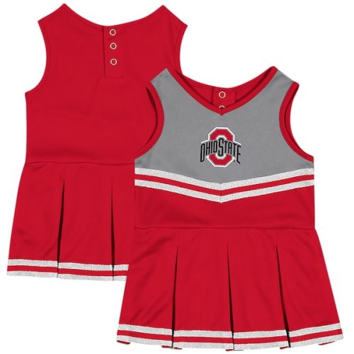 Ohio State Buckeyes Colosseum Girls Infant Time For Recess Cheer Dress - Scarlet