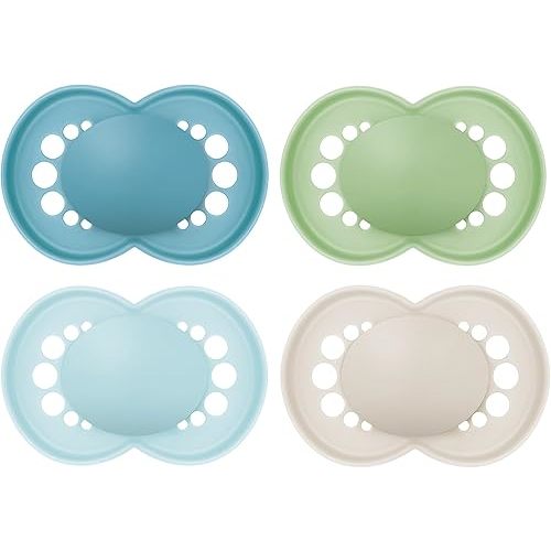 MAM Original Matte Pacifier, 1 sterilzing case, Baby Pacifier, Best Pacifiers for Breastfed Babies, 6-16 Months, Boy