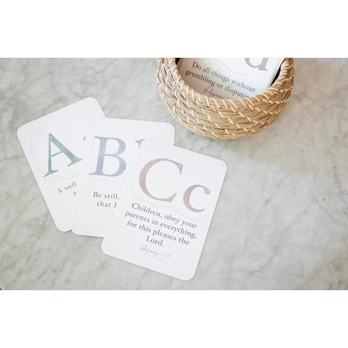 ABC Scripture Memorization Cards, abc Bible Flash Cards, abc Bible Verses, abc Scripture Memory, Homeschool, Card Set, Pre-K, Sunday School