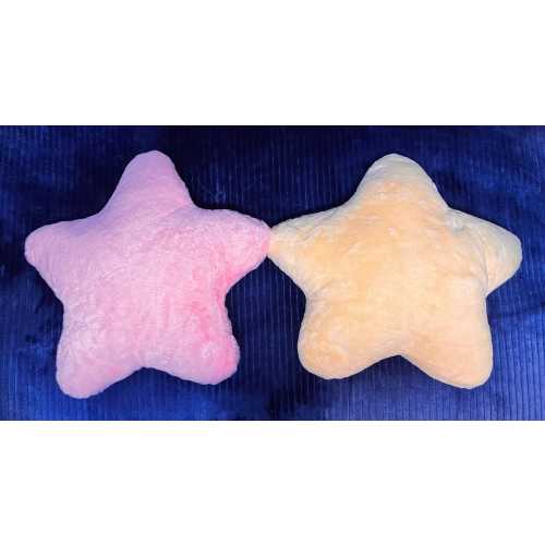 Kawaii Pink and Yellow Star Plushie - Soft, Plush Fabric, Throw Pillow, Cushion, Cute Home Decor, Birthday Gift, Christmas Gift (15.7inches)