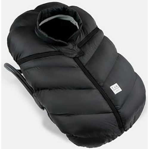 7AM Enfant Car Seat Cover - Winter Car Seat Cover for Baby Boy & Girl, Breathable Baby Carseat Covers to Protect from Cold Weather, Universal Fit for Infant Car Seat, Center Zipper | (0-12M)