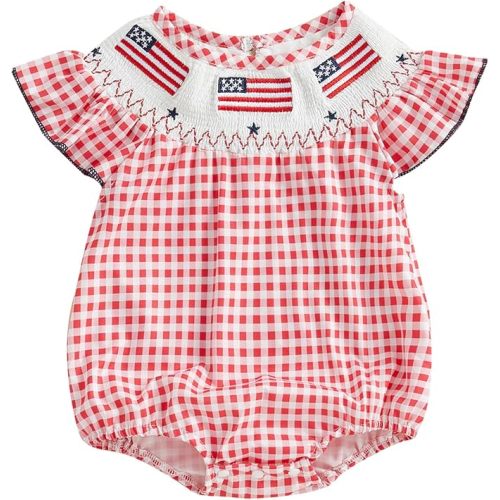 Baby Girl Easter Outfit Infant Bunny Smocked Bubble Romper Newborn Doll Collar Shirt Top Summer Toddler Clothes