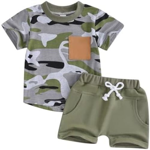 Toddler Baby Boy Clothes Summer Short Sleeve T Shirt and Shorts Cute Infant Baby Boy Outfits Clothing Set