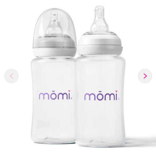 mōmi breast-like bottle 2-sets, 10oz plastic