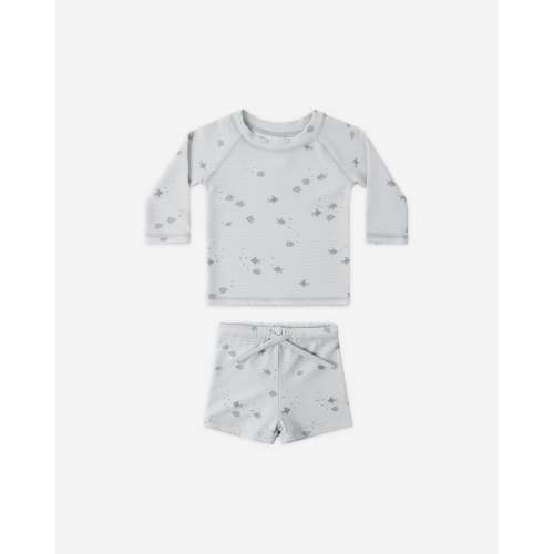Finn Rashguard + Short Set Fish – Quincy Mae