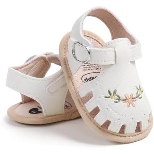Infant Baby Boys Girls Sandals Summer Baby Wedding Dress Flat Shoes Newborn Crib Shoes First Walkers Prewalkers Shoes