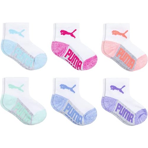 PUMA Baby Boys' 6 Pack Infant Anklet Socks