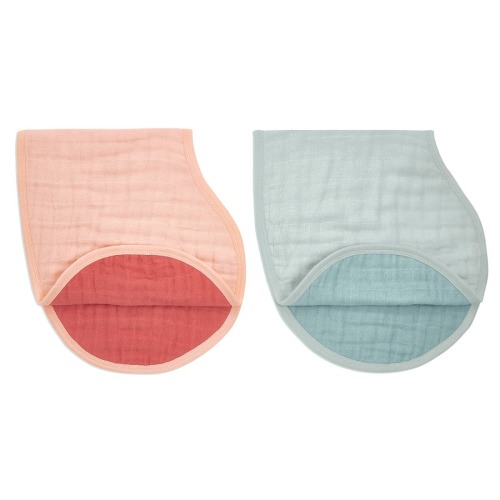 Halo x aden + anais organic cotton muslin burpy bibs 2 pack - organic cotton muslin burpy bibs 2 pack