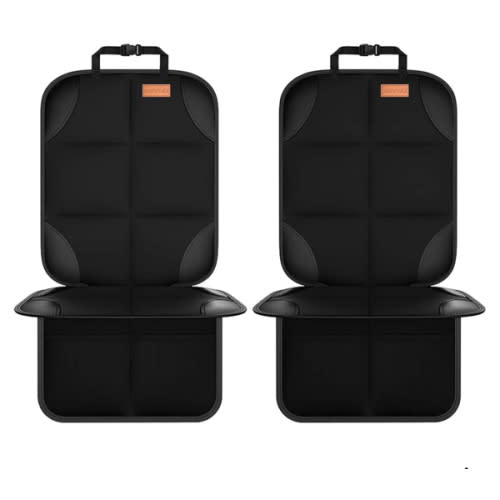 Amazon.com: SMART ELF Car Seat Protector, 2Pack Seat Protector Protect Child Seats with Thickest Padding and Non-Slip Backing Mesh Pockets for Baby and Pet,Sedan SUV Truck (Black) : Baby