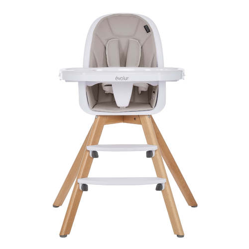 Evolur Zoodle 3-in-1 High Chair in Light Gray