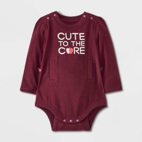 Baby Adaptive Graphic Bodysuit - Cat & Jack™ Red 6-9m