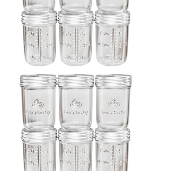 6oz Glass Breast Milk Storage Containers