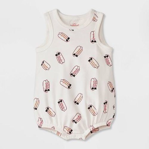 Baby Hotdog Romper - Cat & Jack™ Gray Newborn