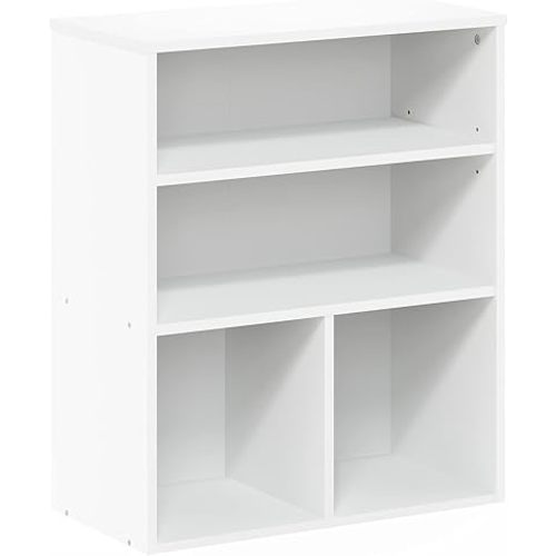 Furinno Pasir 3 Tier Display Bookcase, White