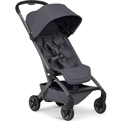 Joolz Aer2 Lightweight Travel Stroller for Baby & Toddler – Ultra-Compact One-Hand Foldable Stroller, Reclining Seat, UPF 50+ Canopy, Adjustable Leg Rest, Carry-On & Airplane Approved (Stone Grey)