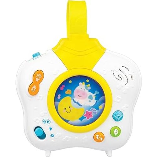winfun Baby’s Dreamland Soothing Projector – Rotating Lights, Nature Sounds, Lullabies & Sleep Timer, Crib or Tabletop Use, Calming Night Light for Newborns & Infants – Batteries Included