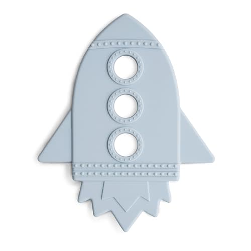 mushie Silicone Baby Teether Toy | Rocket (Cloud)